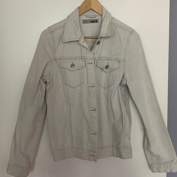 TOPSHOP | Moto Denim Jacket Sz US 6 - Picture 2 of 5